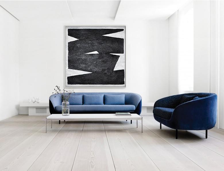 Minimal Black and White Painting #MN30A